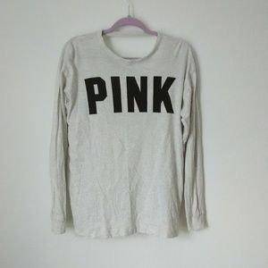 VS PINK Open Back Campus Long Sleeve Tee
